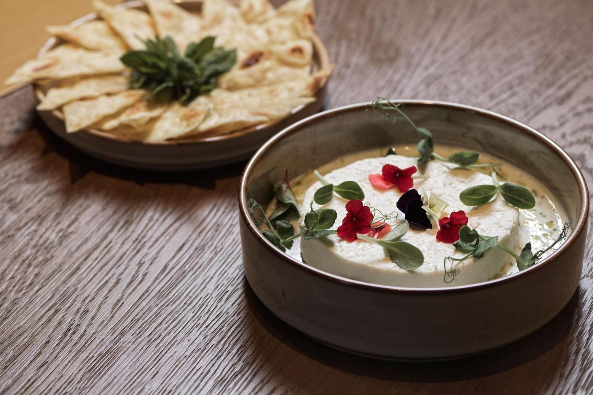 Hotel Monasty, Thessaloniki, Autograph Collection Exterior foto Labneh with olive oil and mint